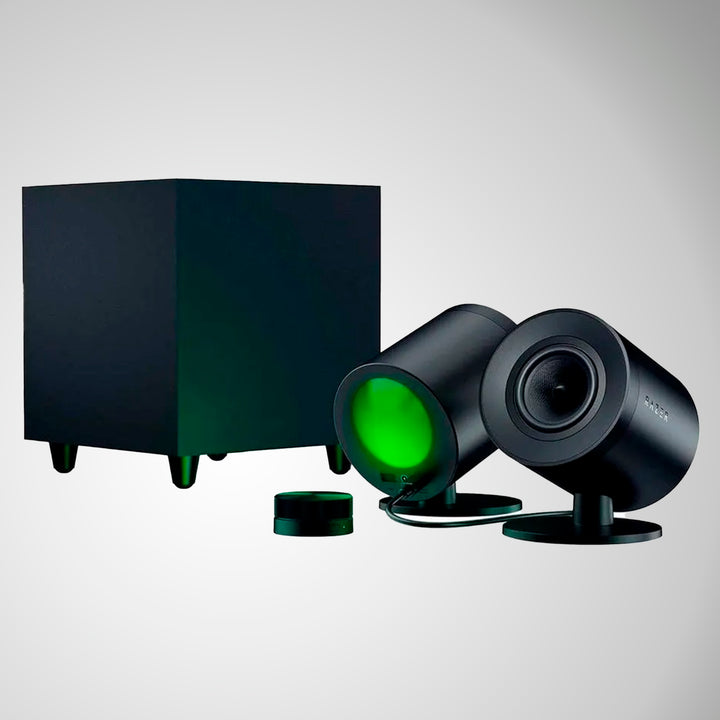 Parlante Razer Nommo V2 Pro 2.1 99 DB Multoplataforma BT/ USB THX Chroma + Control Wireless 220V - Achorao