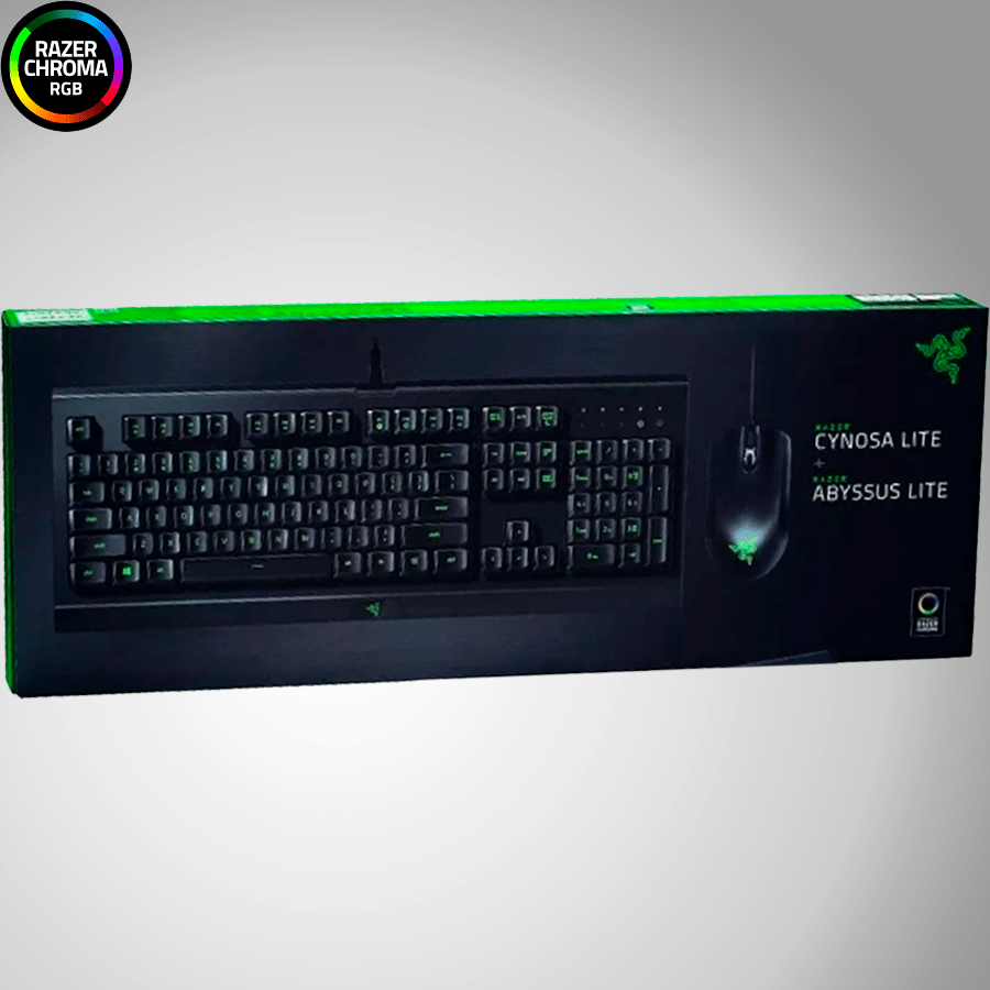 Kit Razer Teclado Cynosa Lite + Mouse Abyssus Lite Programable(P163B) - Achorao