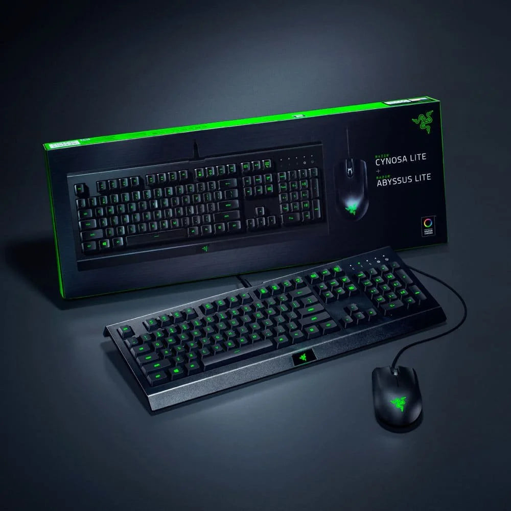 Kit Razer Teclado Cynosa Lite + Mouse Abyssus Lite Programable - Achorao