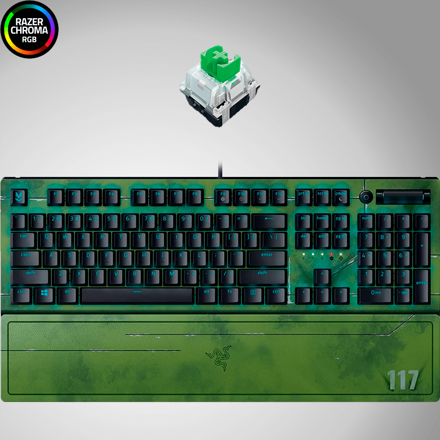 Teclado Razer Blackwidow V3 Halo Infinite Ed Mech Green Switch(P163B) - Achorao