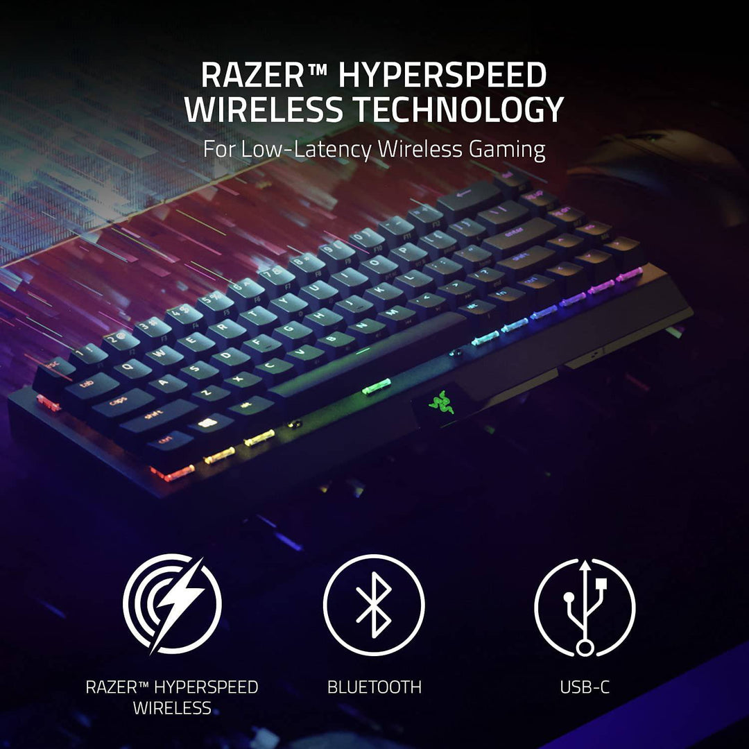 Teclado Razer Blackwidow V3 Mini 65% Mechanical RGB Inalambrico(P163B) - Achorao