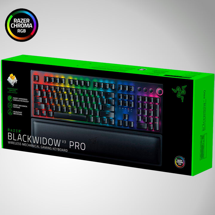 Teclado Razer Blackwidow V3 Pro Wireless RGB  Yellow Switch(P163B) - Achorao