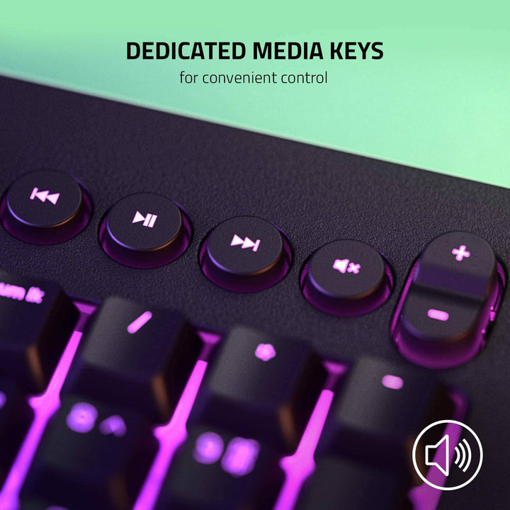 Teclado Razer Cynosa V2 Membrane Botones Media Chroma(P163B) - Achorao