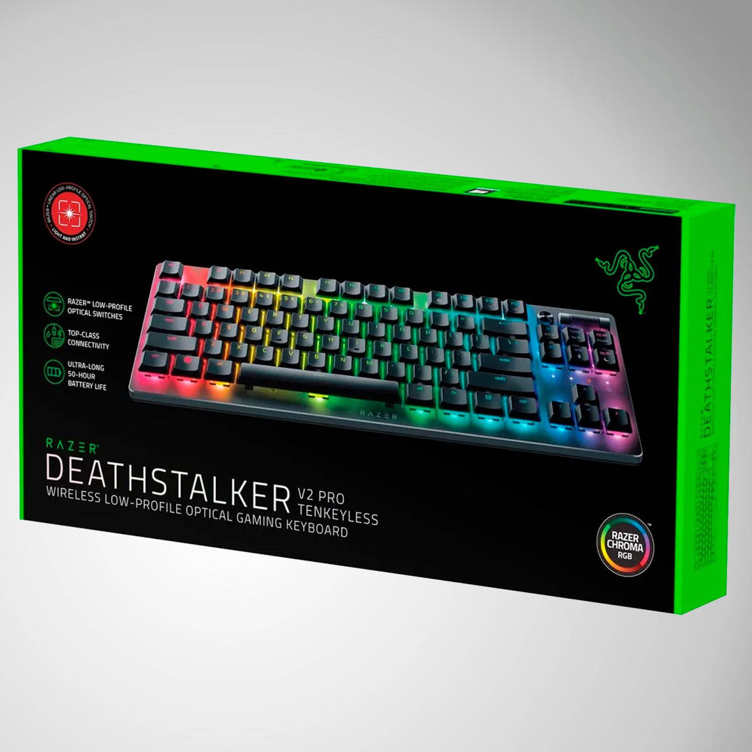 Teclado Razer Deathstalker V2 Pro TKL Wireless Switch Rojo(P163B) - Achorao