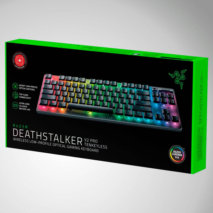 Teclado Razer Deathstalker V2 Pro TKL Wireless Switch Rojo(P163B) - Achorao