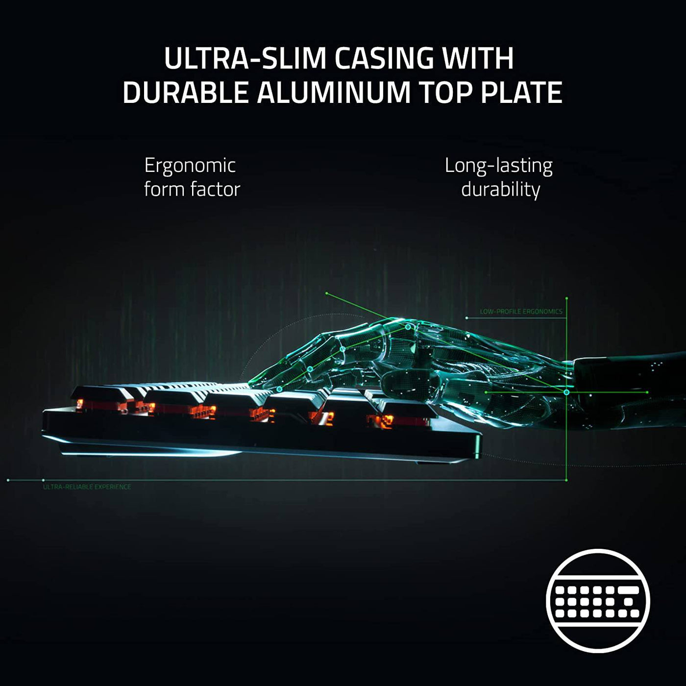 Teclado Razer Deathstalker V2 Pro TKL Wireless Switch Rojo(P163B) - Achorao