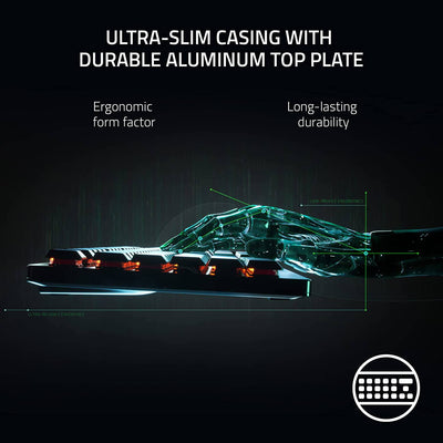 Teclado Razer Deathstalker V2 Pro TKL Wireless Switch Rojo(P163B) - Achorao