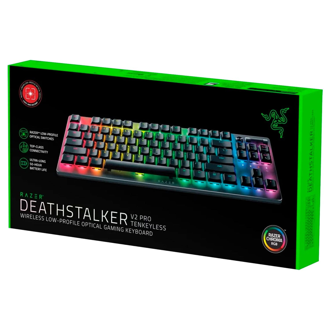 Teclado Razer Deathstalker V2 Pro TKL Wireless Switch Rojo(P163B) - Achorao
