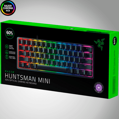 Teclado Razer Huntsman Mini 60% Mecánico RGB(P163B) SP switch purple - Achorao