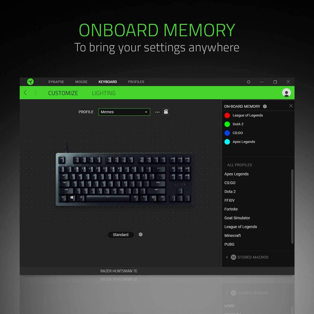 Teclado Razer Huntsman Tournament Edition Mecánico Chroma(P163B) - Achorao