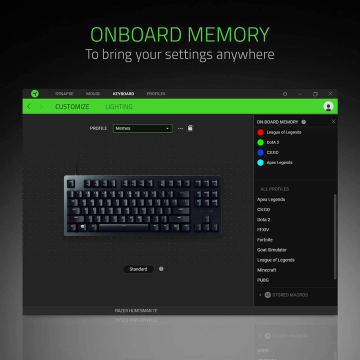 Teclado Razer Huntsman Tournament Edition Mecánico Chroma(P163B) - Achorao