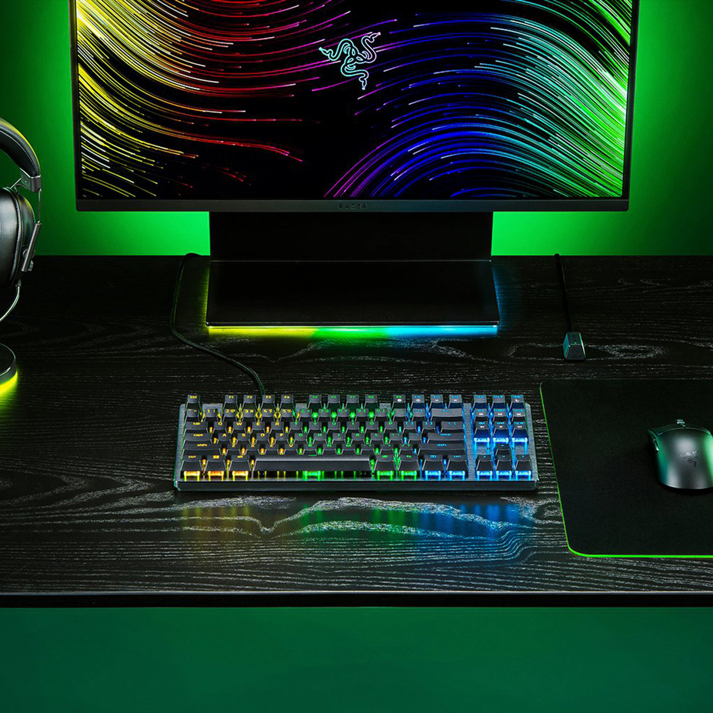 Teclado Razer Huntsman V3 X Tkl Opto Mechanical Switch Purple Español Negro - Achorao