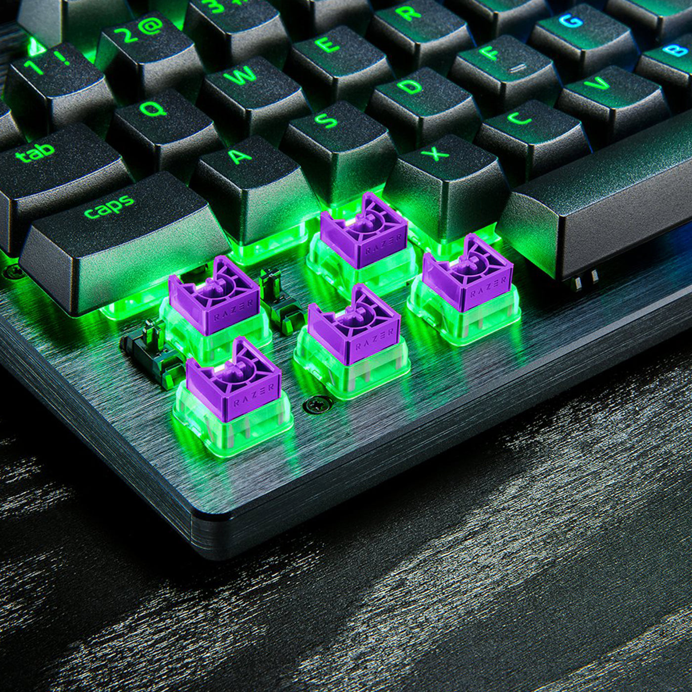 Teclado Razer Huntsman V3 X Tkl Opto Mechanical Switch Purple Español Negro - Achorao