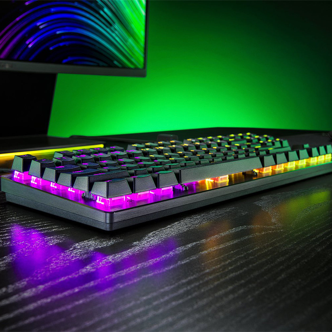 Teclado Razer Huntsman V3 X Tkl Opto Mechanical Switch Purple Español Negro - Achorao