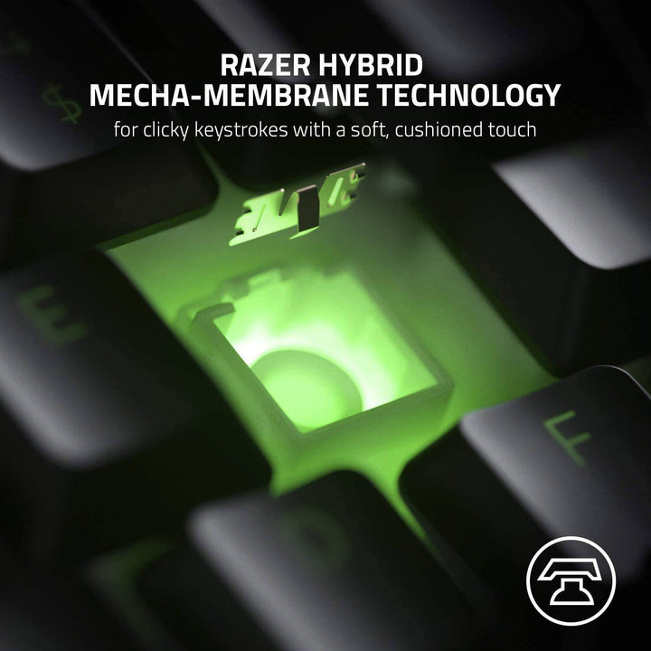 Teclado Razer Ornata V2 RGB Mecha-Membrane Chroma Black(P163B) - Achorao