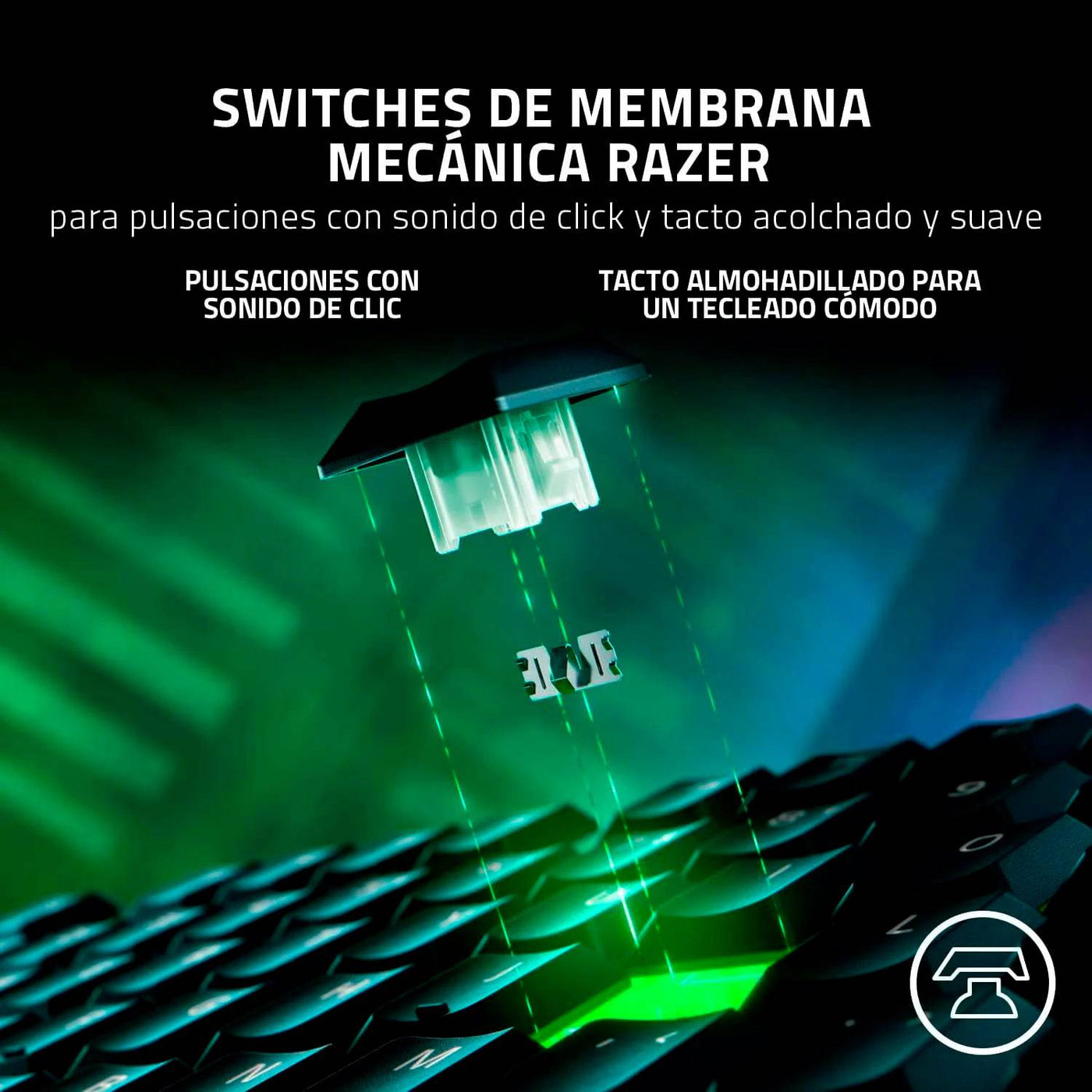 Teclado Razer Ornata V3 Mecha-Membrana Switches LOW PROFILE SP CHROMA NEGRO - Achorao