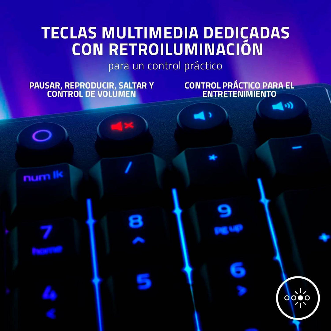 Teclado Razer Ornata V3 Mecha-Membrana Switches LOW PROFILE SP CHROMA NEGRO - Achorao