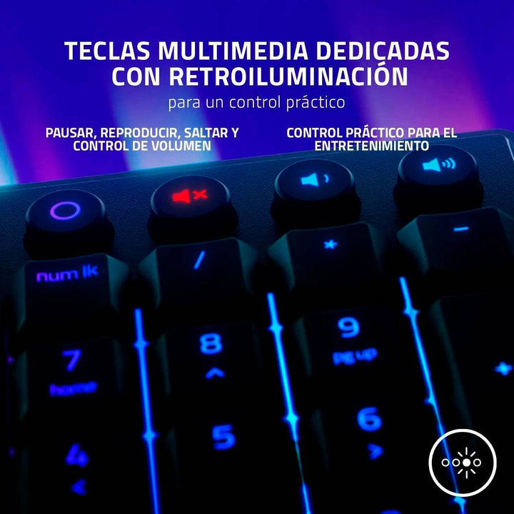 Teclado Razer Ornata V3 Mecha-Membrana Switches LOW PROFILE SP CHROMA NEGRO - Achorao