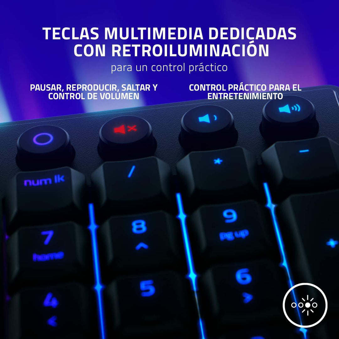 Teclado Razer Ornata V3 Mecha-Membrana Switches US Low Profile Chroma (P163B) - Achorao