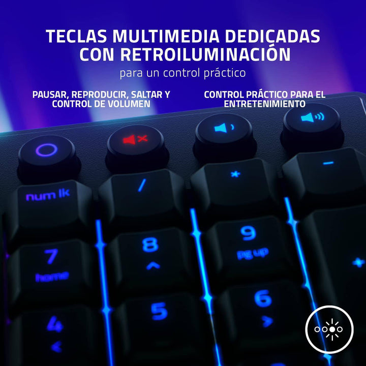 Teclado Razer Ornata V3 Mecha-Membrana Switches US Low Profile Chroma (P163B) - Achorao