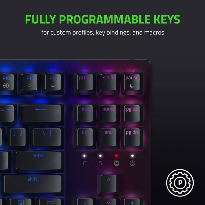 TECLADO SP RAZER BLACKWIDOW V3 TKL MECHANICAL YELLOW SWITCH CHROMA - Achorao