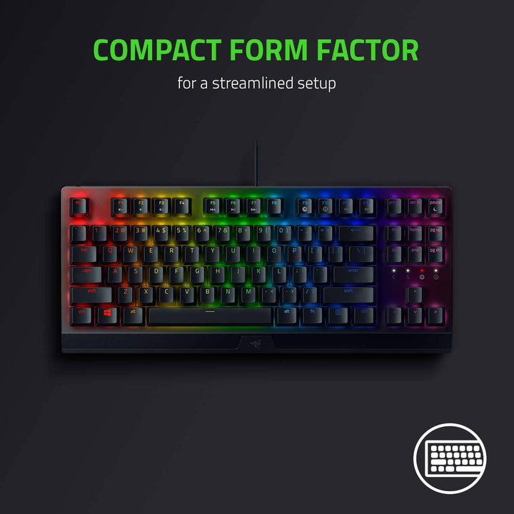 TECLADO SP RAZER BLACKWIDOW V3 TKL MECHANICAL YELLOW SWITCH CHROMA - Achorao