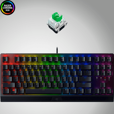 Teclado Sp  Razer Blackwidow V3 TKL RGB Mecánico Chroma green switch(P163B) - Achorao