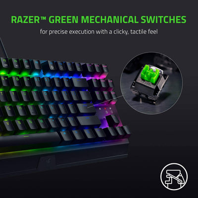 Teclado Sp  Razer Blackwidow V3 TKL RGB Mecánico Chroma green switch(P163B) - Achorao