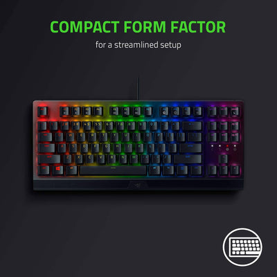 Teclado Sp  Razer Blackwidow V3 TKL RGB Mecánico Chroma green switch(P163B) - Achorao