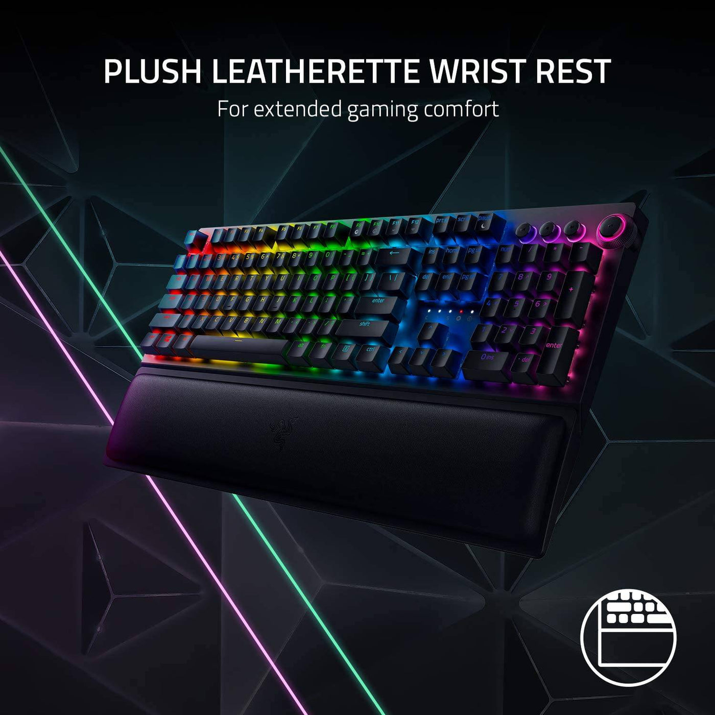Teclado US Razer Blackwidow V3 Pro RGB inalámbrico Green Switch(P163B) - Achorao