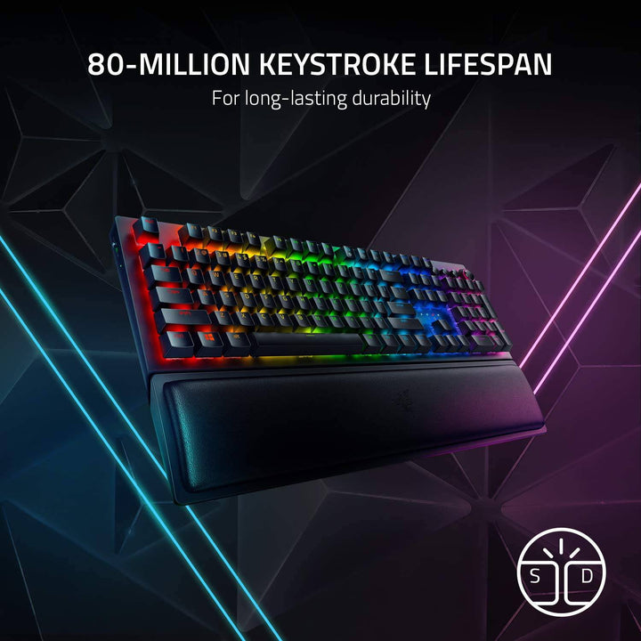 Teclado US Razer Blackwidow V3 Pro RGB inalámbrico Green Switch(P163B) - Achorao