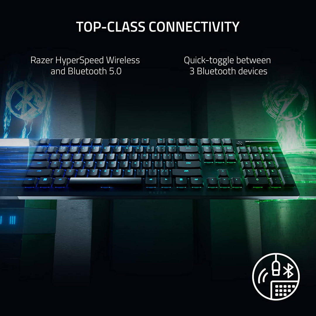 Teclado US Razer Deathstalker V2 Pro Wireless Switch Rojo(P163B) - Achorao