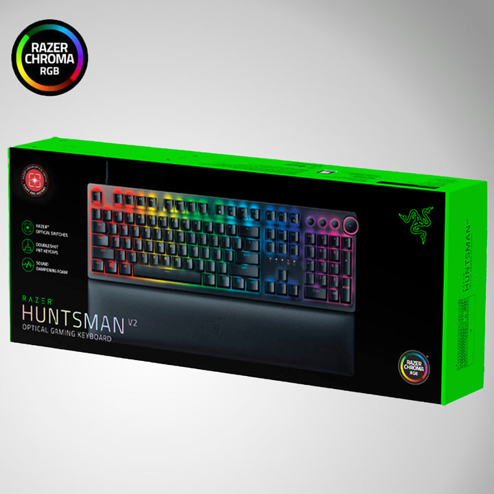 Teclado US Razer Huntsman V2 RGB Optical Red Switch Chroma(P163B) - Achorao