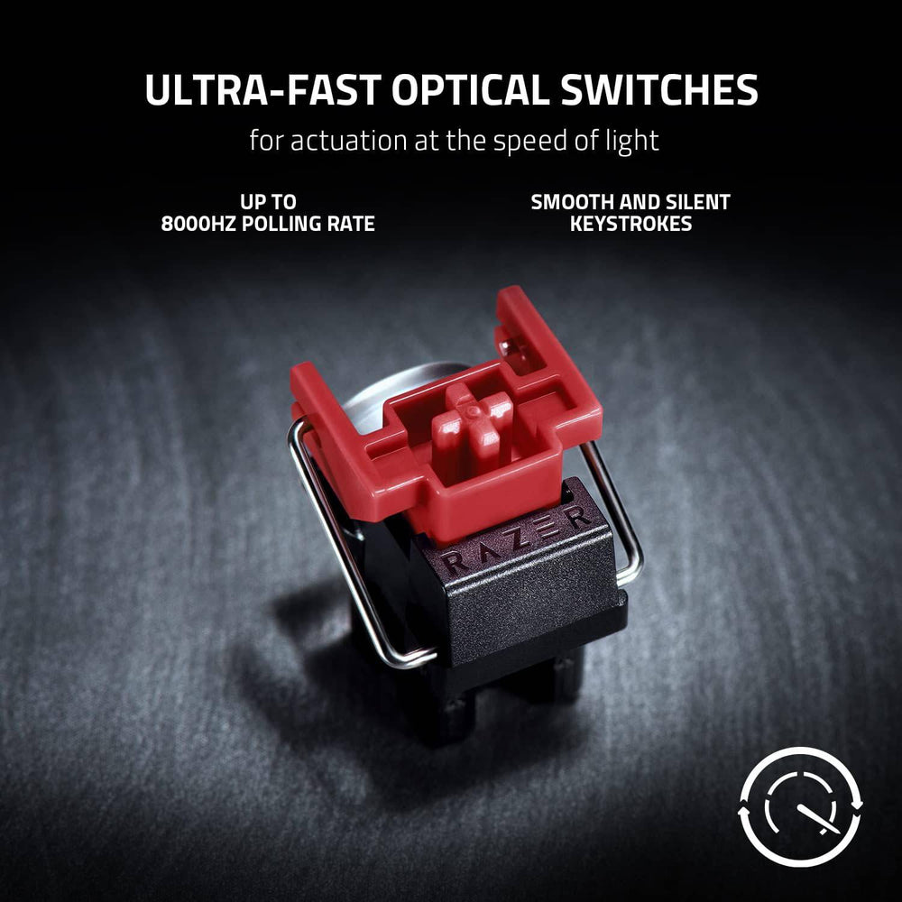 Teclado US Razer Huntsman V2 TKL Opto Mechanical Red Switch Chroma Quartz - Achorao