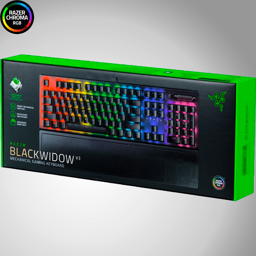 Teclado Razer Blackwidow V3 RGB Mecánico Chroma Green Switch(P163B) - Achorao