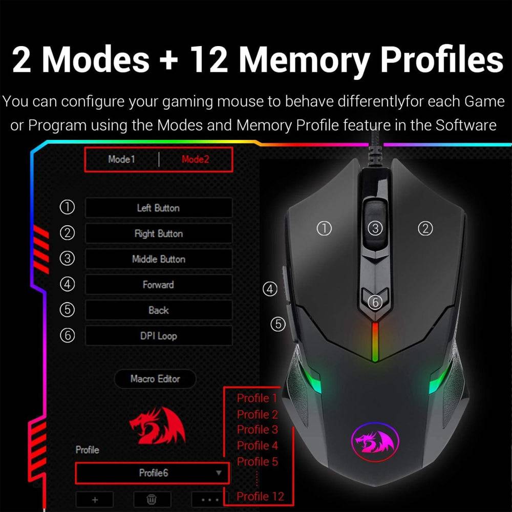 Mouse Gamer Redragon Centrophorus M601-RGB - Achorao