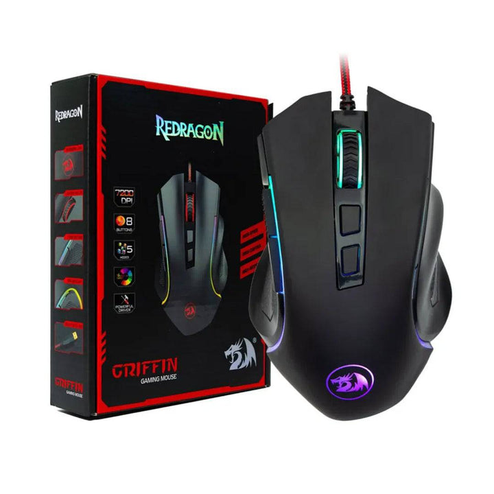 Mouse Redragon Griffin M607 USB 7200 DPI RGB - Achorao