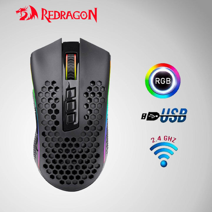 Mouse Redragon STORM PRO M808-KS Wireless RGB - Achorao