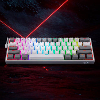 Teclado mecánico Redragon Fizz Pro K616 RGB Wireless, Español WHITE/PINK - Achorao