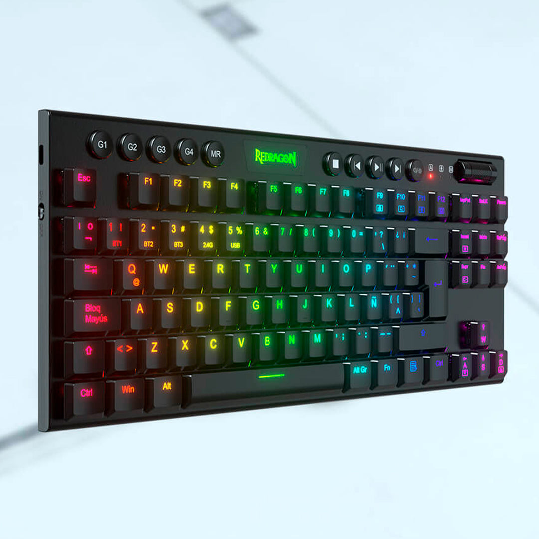 Teclado Redragon HORUS TKL Wireless. Spanish K621-RGB-SP RED SWITCH - Achorao