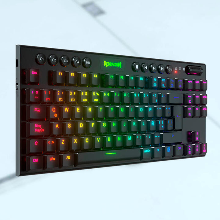 Teclado Redragon HORUS TKL Wireless. Spanish K621-RGB-SP RED SWITCH - Achorao