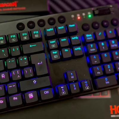 Teclado Redragon HORUS FS Wireless. Spanish K618-RGB-SP RED SWITCH - Achorao