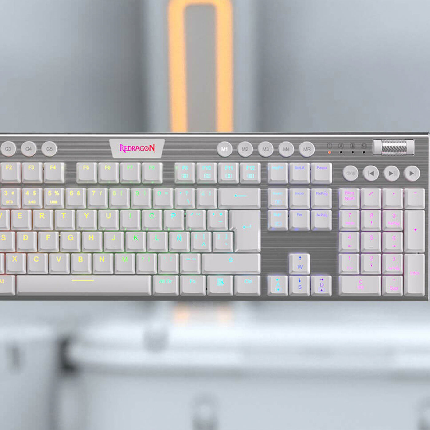 Teclado Redragon HORUS FS Wireless. Spanish K618-RGB-SP RED SWITCH - Achorao