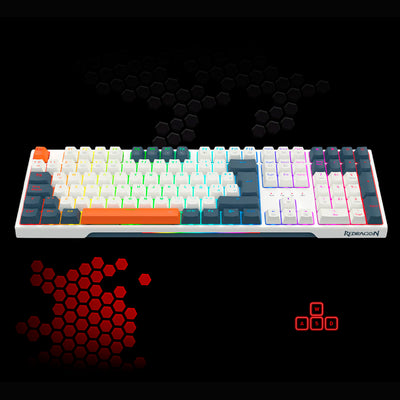 Teclado gamer Redragon Trundle K668WBO-RGB SP - Achorao