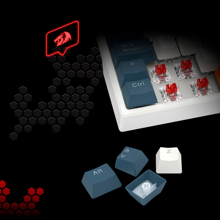 Teclado gamer Redragon Trundle K668WBO-RGB SP - Achorao