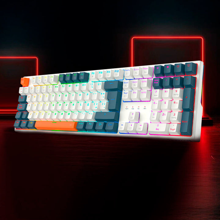 Teclado gamer Redragon Trundle K668WBO-RGB SP - Achorao