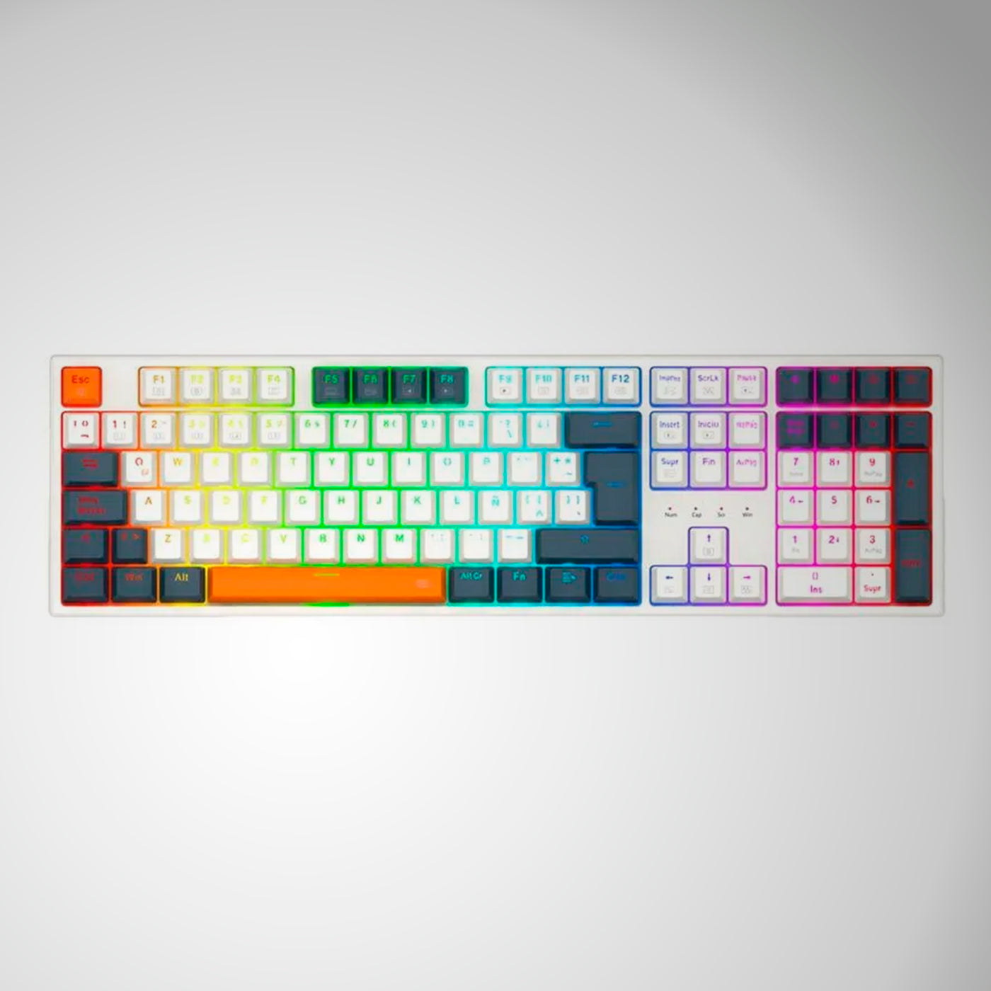 Teclado gamer Redragon Trundle K668WBO-RGB SP - Achorao