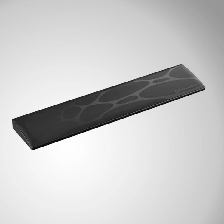 Reposamuñecas GravaStar 75% Black para teclado, diseño ergonómico negro y compacto