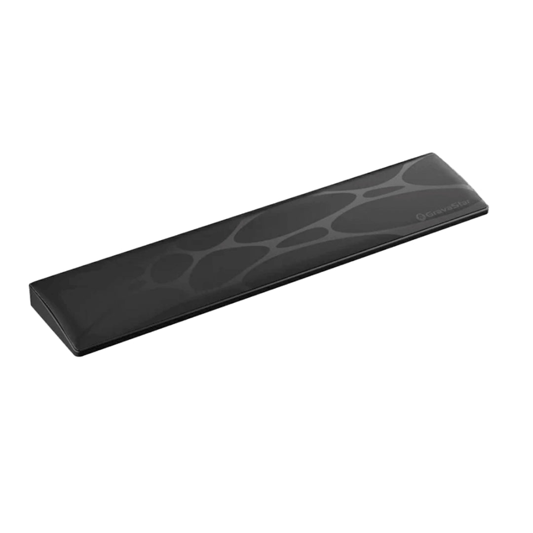 Reposamuñecas GravaStar 75% Black para teclado, diseño ergonómico en color negro
