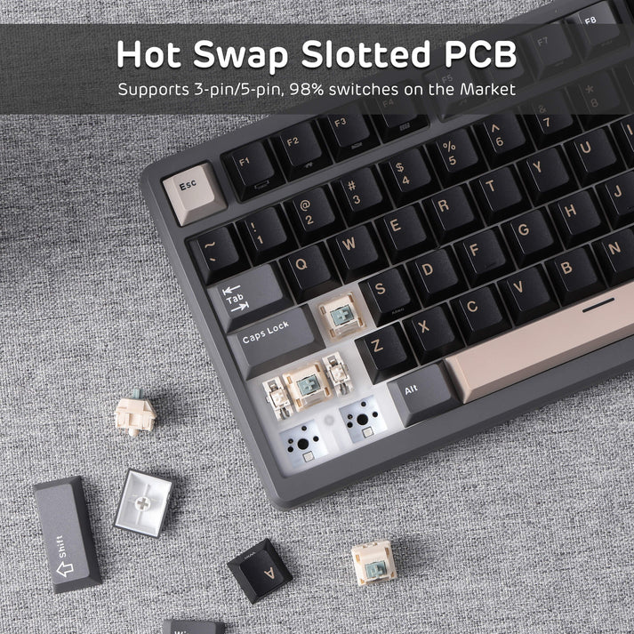 Teclado mecánico gamer Royal Kludge RK-M75 Inalámbrico - Achorao